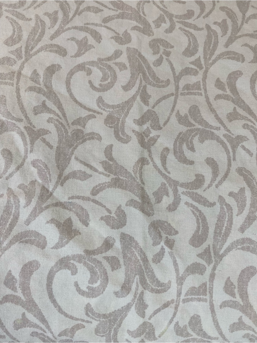 VTG Westpoint Steven’s Neutral Scroll Pattern Bedding Flat sheet Taupe on Ivory